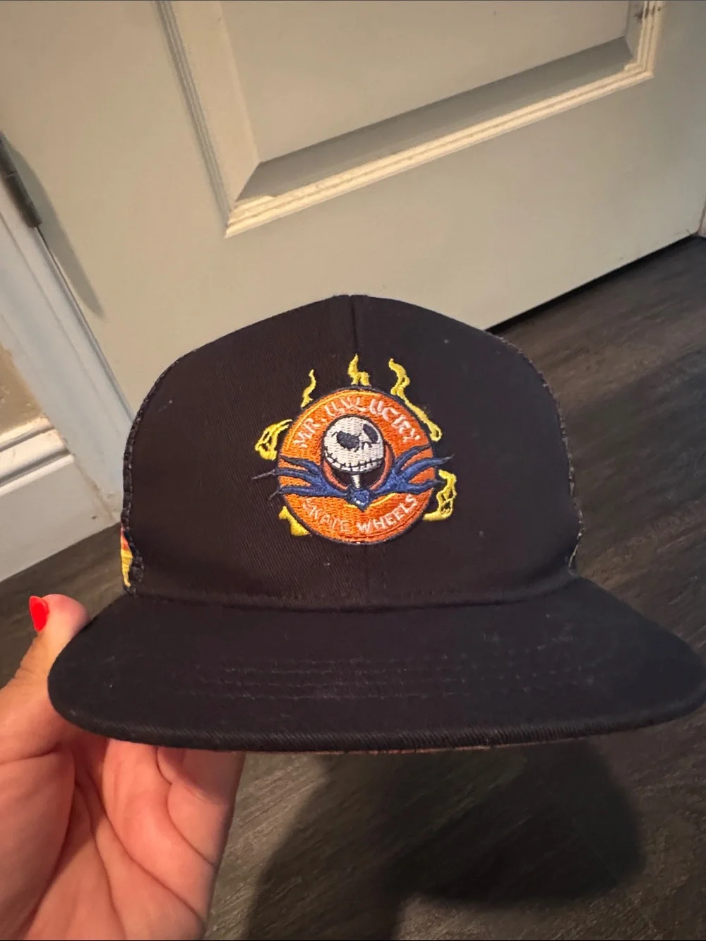 Disney Jack Skellington Black Cap with Orange & Yellow Embroidered Patch